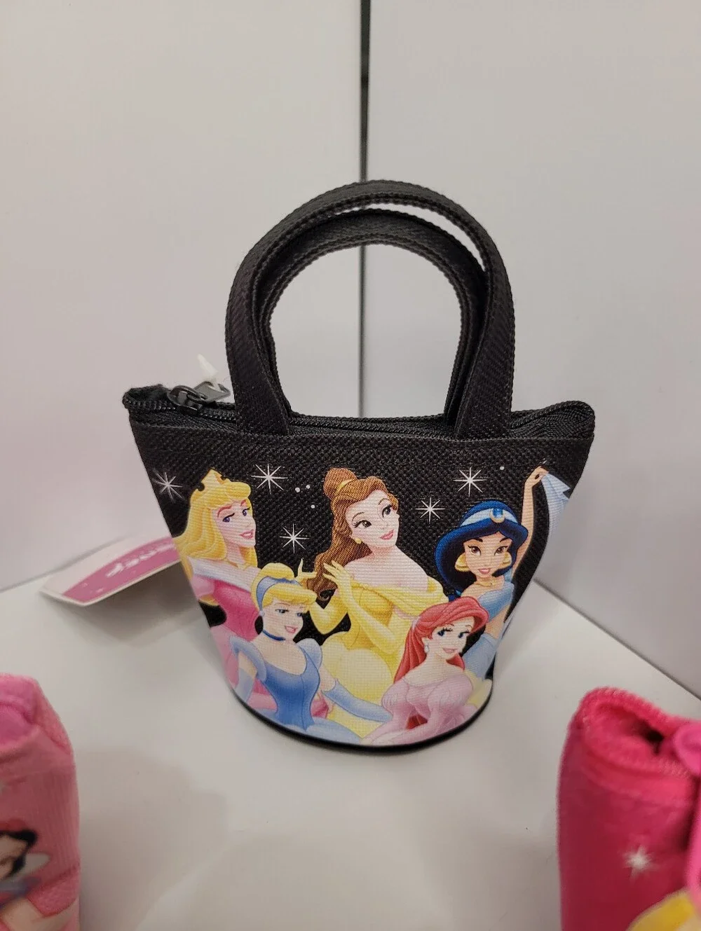 👉✨️Disney Princess Mini Tote Bag - Pink & Black Bundle Of 3